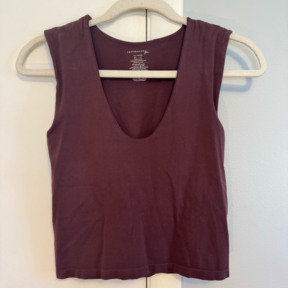 Free People Brown athletic tank top